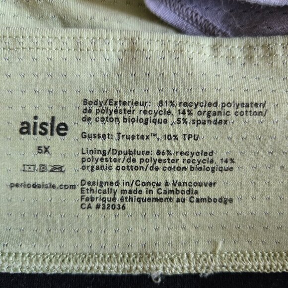 NEW Aisle "BASE" Period Underwear 5XL - Picture 3 of 7